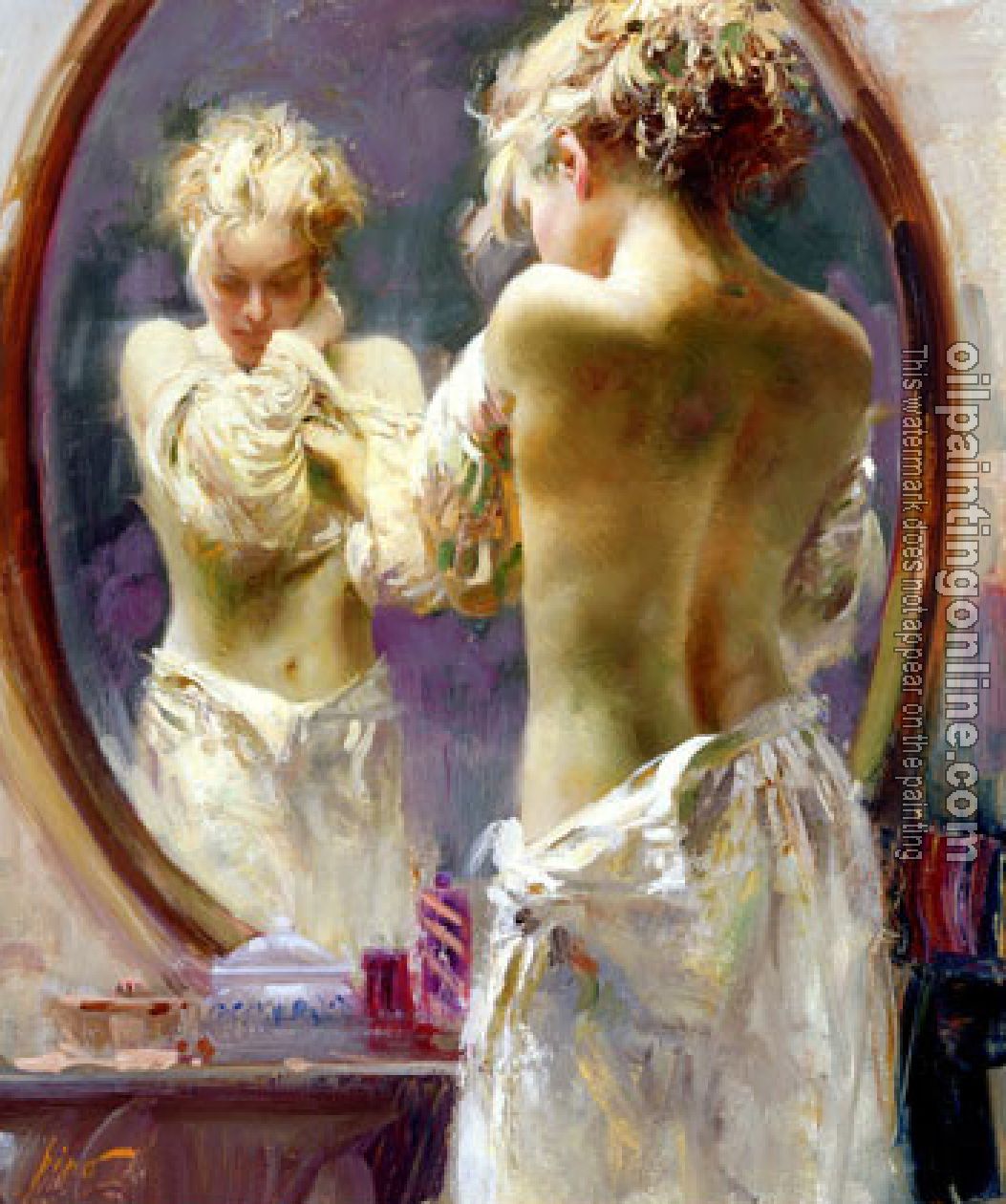 Pino Daeni - Impression oil painting.